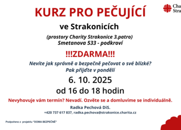 Kurz pro pečující ve Strakonicích ZDARMA