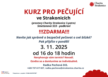 Kurz pro pečující 3. 11. 2025 Strakonice