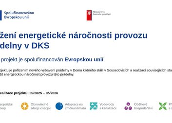 Snížení energetické náročnosti provozu prádelny v Domě klidného stáří sv. Anny v Sousedovicích